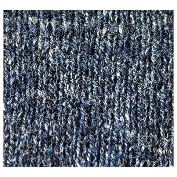 J. CREW Rugged Cotton Sweater Size XL Speckled Blue - Picture 4 of 9